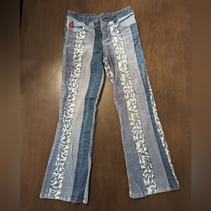 Y2K Guess Jeans patched mixed media jeans corduroy size girls 12